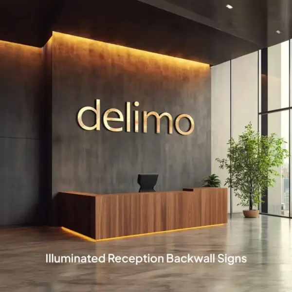 Reception At Rear Sign Reception Signage Printing in Dubai - Office Connect Printing