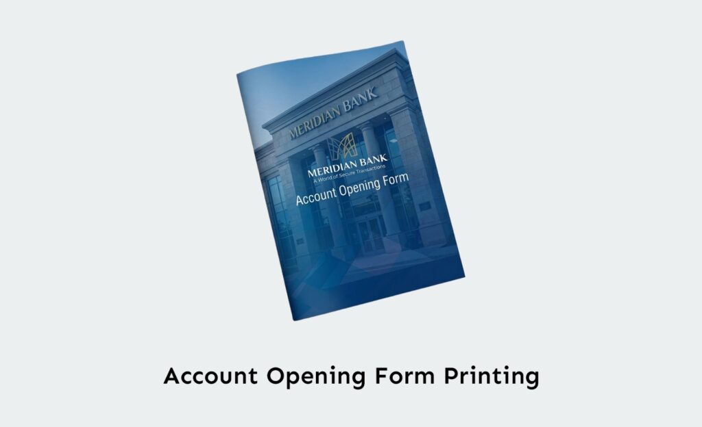KYC-compliant bank account opening form with signature fields printed in Dubai
