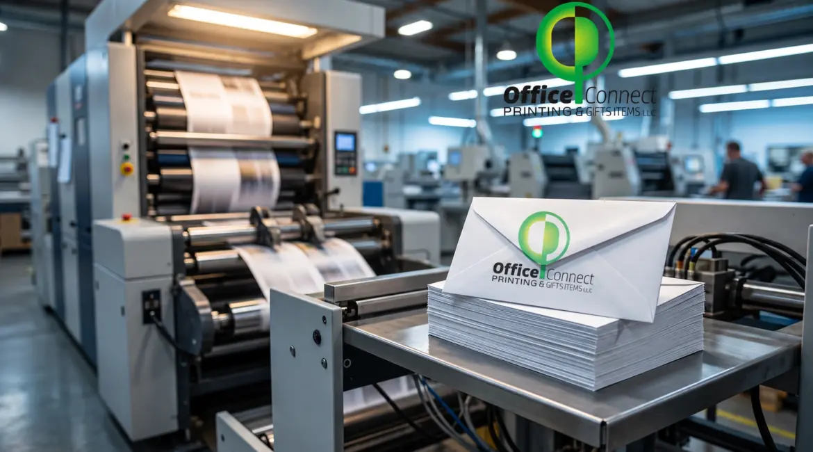 Branded bank envelopes printed by envelope printing services in Dubai