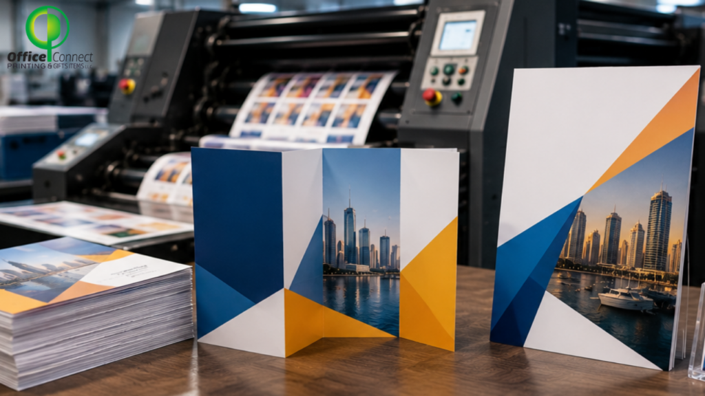 poster printing Dubai - large format promotional poster displayed in retail store