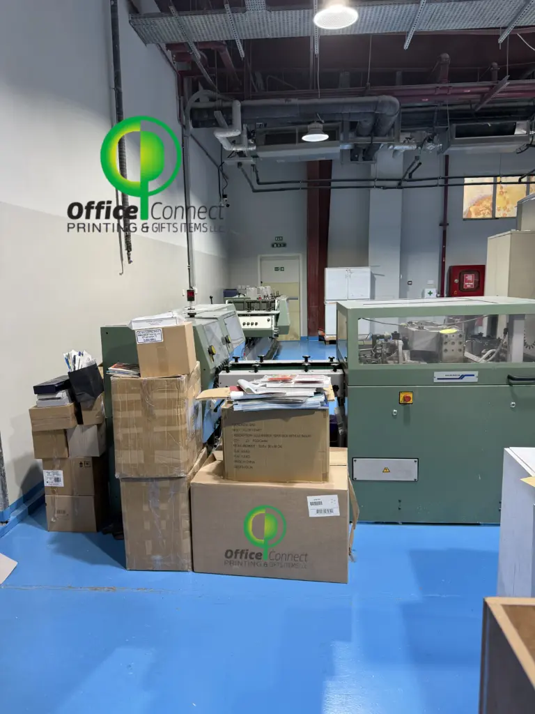 Branded presentation folders printed for corporate clients in Dubai